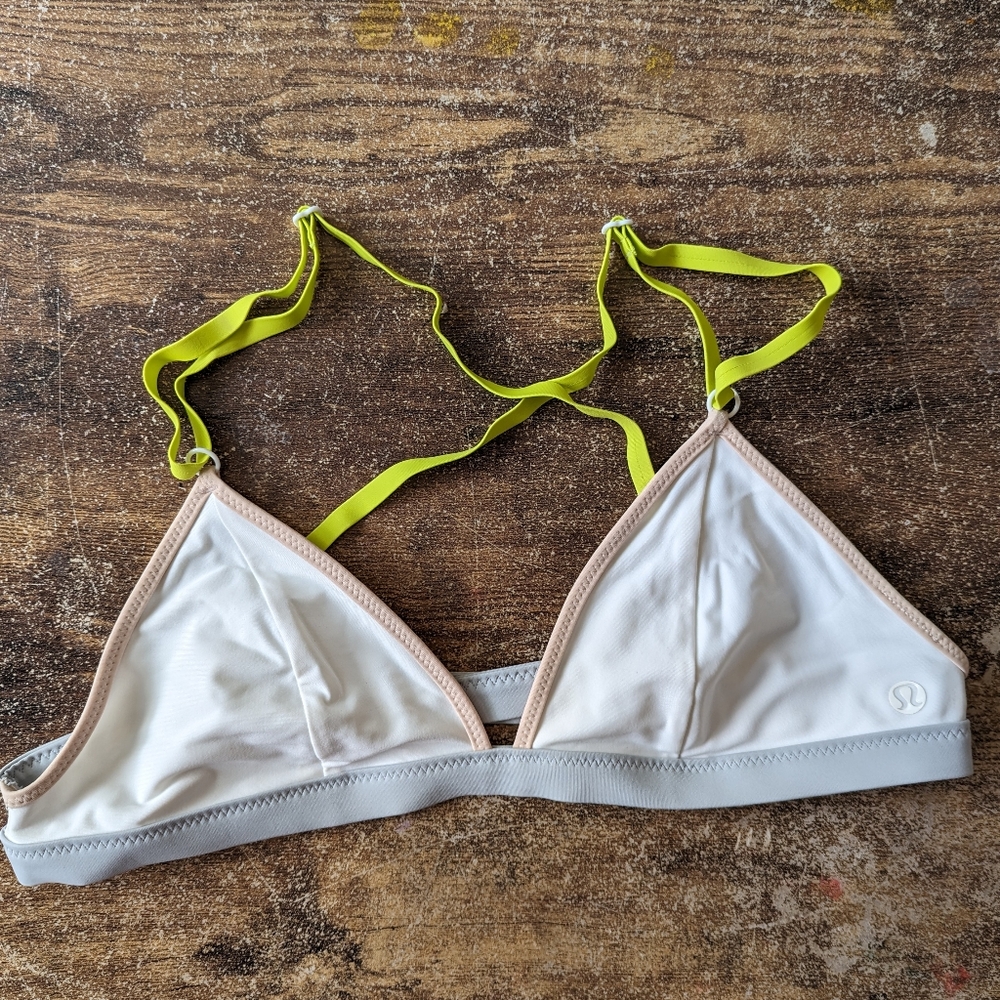 Lululemon Athletica White Triangle Bikini Top 8